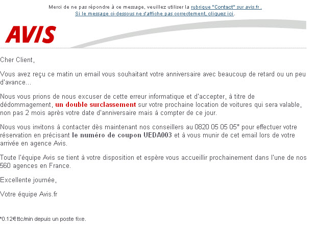 Email anniversaire coririgé