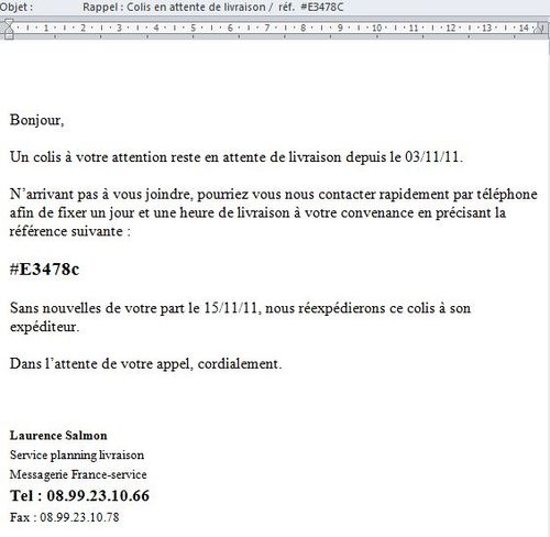 Un Phishing particulièrement bien fait et largement 