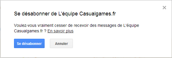 CasualGames se désabonner