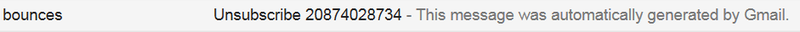 Mail unsusbcribe généré par Gmail