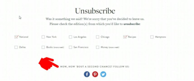 Unsubscribe